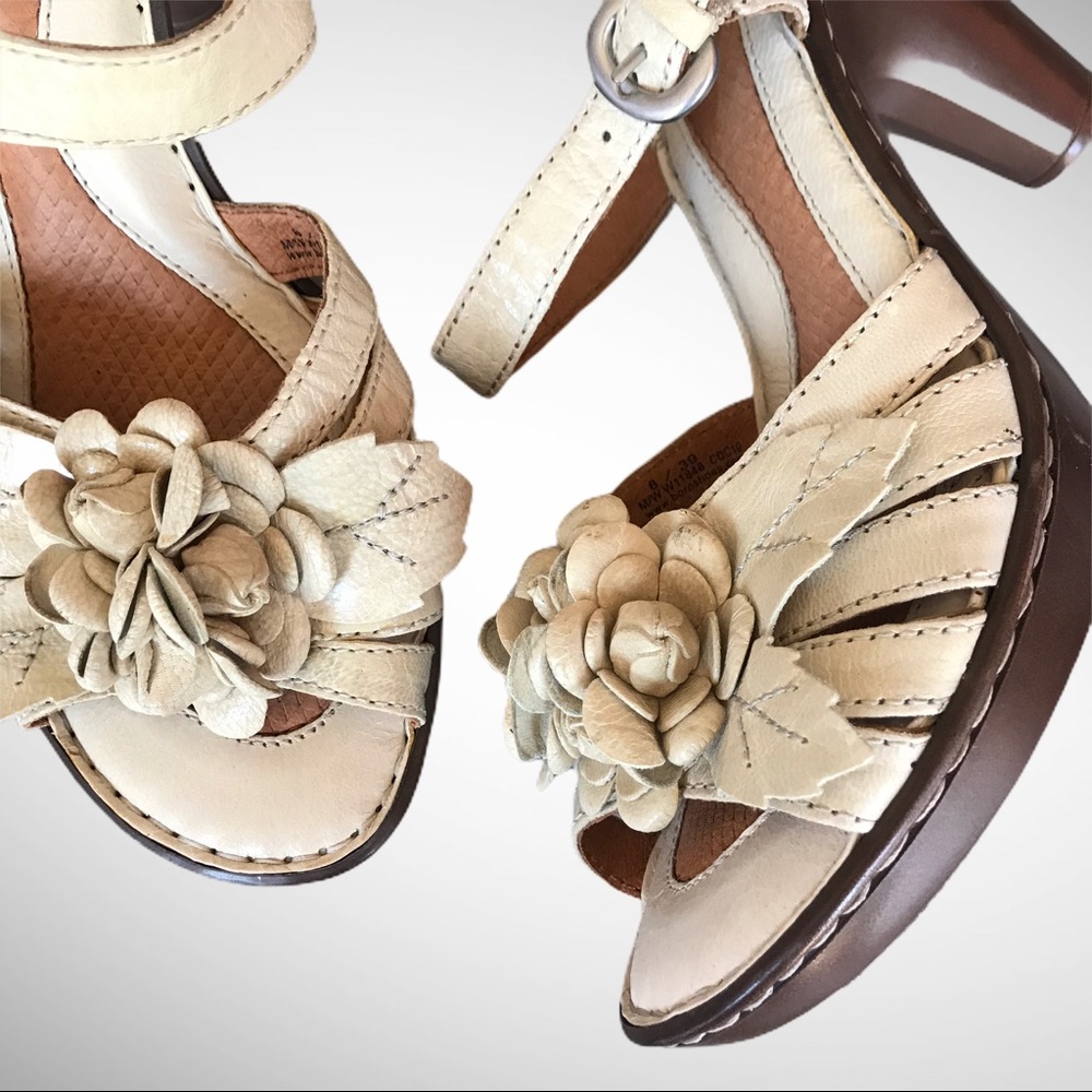 Born Leather Platform Heels - 8M